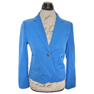 J.Crew Womens Blue Blazer Tailored Classic Career Office Jacket Preppy Sz Medium thumbnail 5