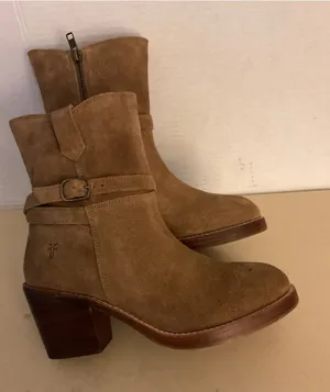 Frye Women's Suede Chelsea Heeled Boots US 6.5 thumbnail 1