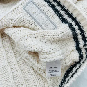 Taylor Swift Folklore The Cardigan OG 2020 Silhouette Cream Knit Top Size XS-Sm thumbnail 8