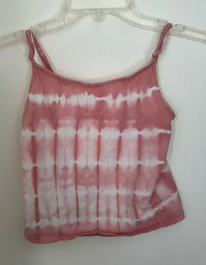 American Eagle AE Pink Tie Dye Crop Tank Spaghetti Strap XS Cotton thumbnail 1