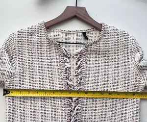Galinne speckle boucle blazer jacket Open Front Tweed S thumbnail 7