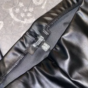 Missguided Faux Leather Leggings In Black thumbnail 2