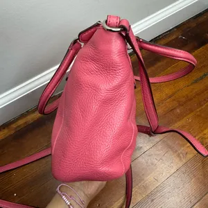 Coach Kelsey Fuschia Pink Leather Tote/Crossbody Bag With Zipper Closure thumbnail 4