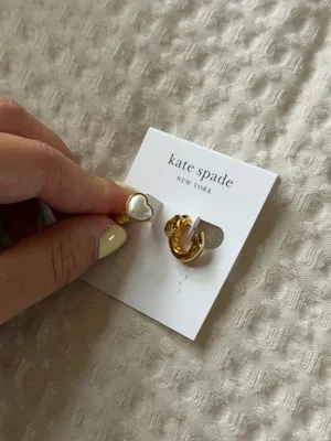 Kate Spade Gold Heart Earrings thumbnail 4