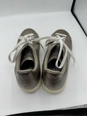 Adidas Stan smith Metallic Gray Low-Top Sneakers women’s size 8 sporty school thumbnail 3