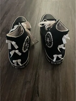 Converse Chuck Taylor All Star Womens Sz 6 Black Pink Ribbon thumbnail 4