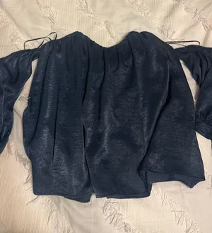 Navy Off-The-Shoulder Top thumbnail 1