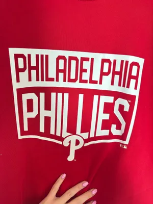 Oversized Phillies Crewneck Red Size XXL thumbnail 4