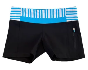 Lululemon Women’s Retro Fast Track 4” Athletic Biker Shorts Size 8 Blue White thumbnail 1