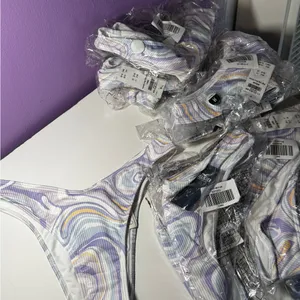 Hollister Women's Lavender Swirl Bikini Bottom thumbnail 7