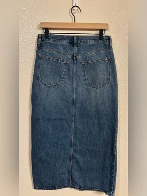 MADEWELL Denim Mid-Rise Maxi Skirt in Pratt Wash thumbnail 4