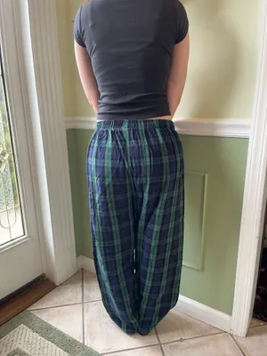 Boxercraft plaid flannel green pajama pants thumbnail 2