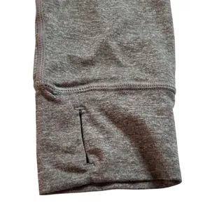 Yogalicious Women's Gray Long‎ Sleeve Top Open Back Thumb Holes Size M thumbnail 5