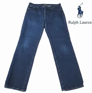 Lauren Ralph Lauren Jeans Co Dark Wash Straight‎ Leg Denim Jeans Women 12 LRL thumbnail 1