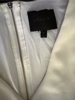 Aryn K White Sleeveless V-Neck Fit & Flare Mini Dress thumbnail 2