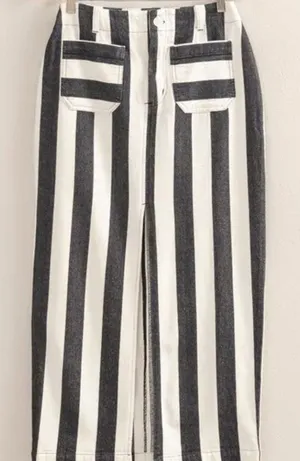 NWT HYFVE Striped Pocket Detail Maxi‎ Skirt thumbnail 1