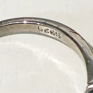 Sterling Silver 925 CZ Solataire Ring 6 Prong Setting Size‎ 7 thumbnail 2