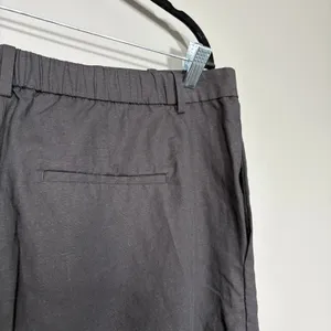 Uniqlo Women's Black Pleated Wide Leg Pants - Size XXL - Linen Blend Relaxed Fit thumbnail 5