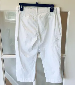 Pappagallo White Capris Crop Pants Womens 4P Cargo thumbnail 6