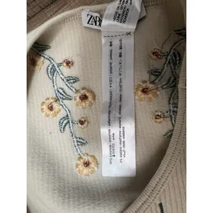 ZARA‎ SEAMLESS EMBROIDERED TOP | ZARA SUNFLOWERS Sz XS thumbnail 8