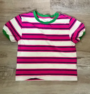 Pilcro Anthropologie Striped Puff-Sleeve Ringer Tee Xsmall thumbnail 1