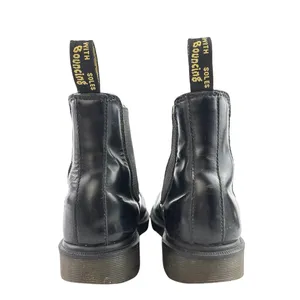 Dr. Martens 2976 Smooth Leather Black Round Toe Slip On Chelsea Boots M-6 W-7 thumbnail 3