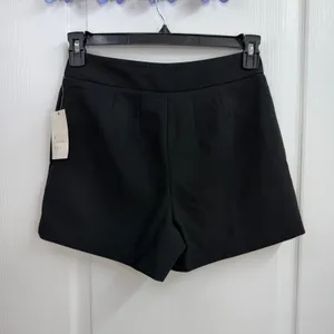 NEW A New Day black Ebony‎ pleated stretch pocket shorts casual high waisted 2 thumbnail 4