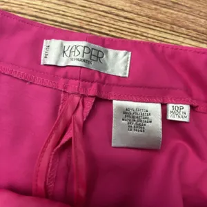 Kasper Womens Pink Straight Leg Dress Pants Size 10P Petite Casual Barbiecore thumbnail 6