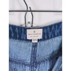 French Connection Wide Leg Side Slit Jeans Size 8 Blue Festival Rave Y2K 90s thumbnail 5