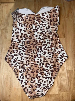 Aerie One Piece Full Coverage Swimsuit Animal Print Medium BNWTS $59.96 thumbnail 11