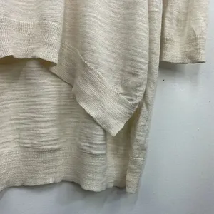 Anthropologie Moth Womans Ivory Tan Sweater Oversized Long Tunic Slits size XS thumbnail 4