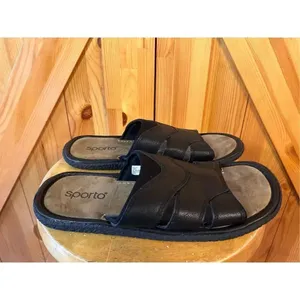 Sporto James Slides Sandals Women's Size Large 11-12 Black Comfort thumbnail 3