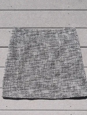 NWT LOFT Tweed Double Zipper Mini Skirt thumbnail 9