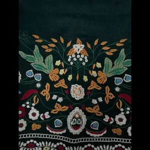 Green Corduroy Embroidered Skirt size Medium thumbnail 2