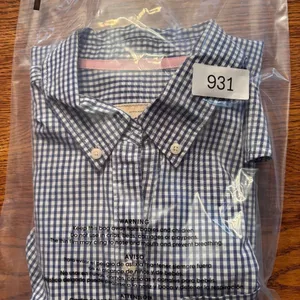 Hollister Button up Shirt Long‎ Sleeve Women's Size L Blue Checked thumbnail 8