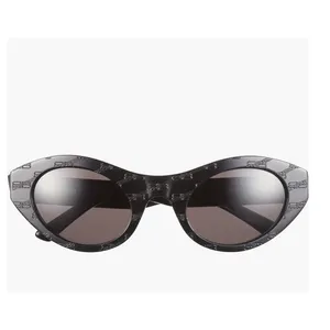 BALENCIAGA BB250S 001 BLACK GREY CAT EYE SUNGLASSES. 52 mm thumbnail 13