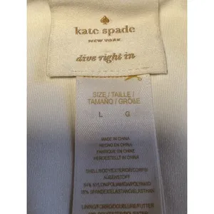 Kate Spade New York Women's Bikini Bottom Classic Hipster Cut Cream SZ Large NWT thumbnail 5