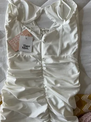 Tiger Mist White Cut Out Mini Dress thumbnail 10