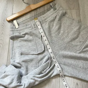 Quince Crop Sweatpants supersoft fleece wide leg womens Gray (small) loungewear thumbnail 8