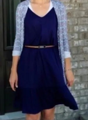 Agnes and Dora Slip Dress - Navy thumbnail 1