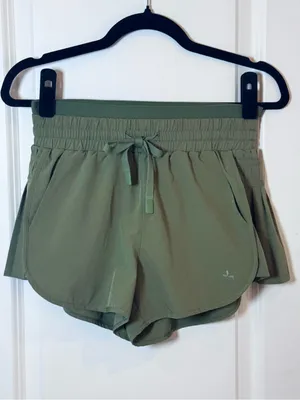 JoyLab Shorts XS Olive Green Pleated Athletic Running Gym Beach Summer Pockets thumbnail 2