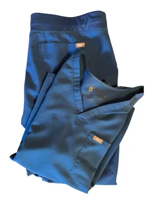 FIGS Technical Collection Scrub Set Royal Blue Size Large Jogger Top Combo thumbnail 1