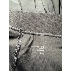 OFFLINE by Aerie Pleated Black Athletic Tennis Pickleball Skirt Large thumbnail 6