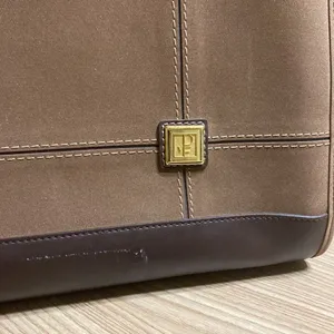 Diane Von Furstenberg Brown & Tan Suede Large Maxi Tote Bag Handbag thumbnail 8
