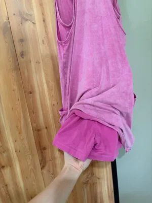 Acid wash athletic dress pink thumbnail 4