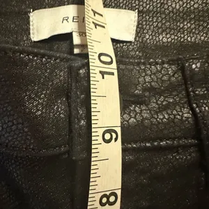 Reiss black coated animal print mid rise jeans pants 30 thumbnail 11