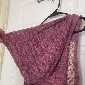 Free people Sleeveless Maroon Tunic with Beige Pattern thumbnail 4