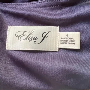 Eliza J Navy Cowl Neck Ruched Jersey Slinky Sleeveless‎ Evening Gown Size 6 NWT thumbnail 7