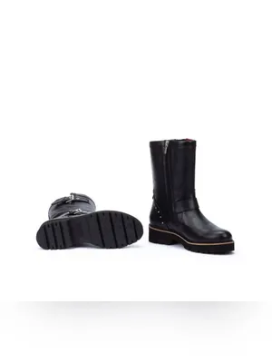 PIKOLINOS Black Leather Mid-Calf Buckle Combat Boots Size 41=US Size 9.5-10 thumbnail 5