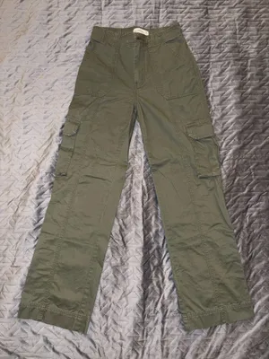 Abercrombie & Fitch Green Cargo Pants thumbnail 3